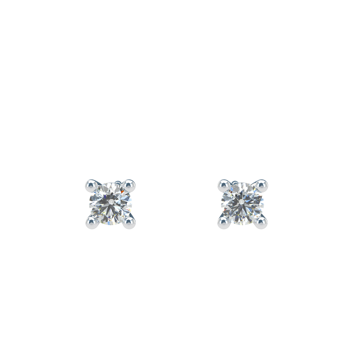 Small Martini 4 Prongs Diamond Studs 0.15ct - 0.50ct