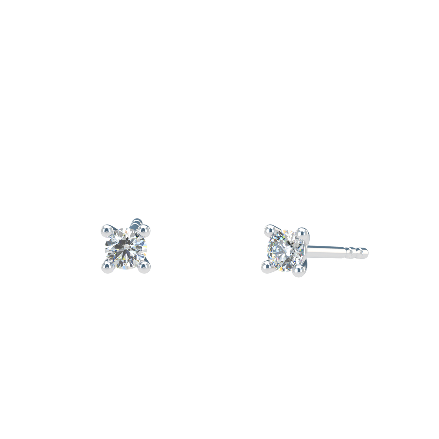 Small Martini 4 Prongs Diamond Studs 0.15ct - 0.50ct