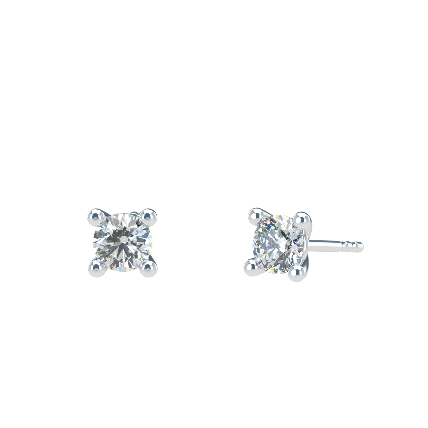 Small Martini 4 Prongs Diamond Studs 0.15ct - 0.50ct