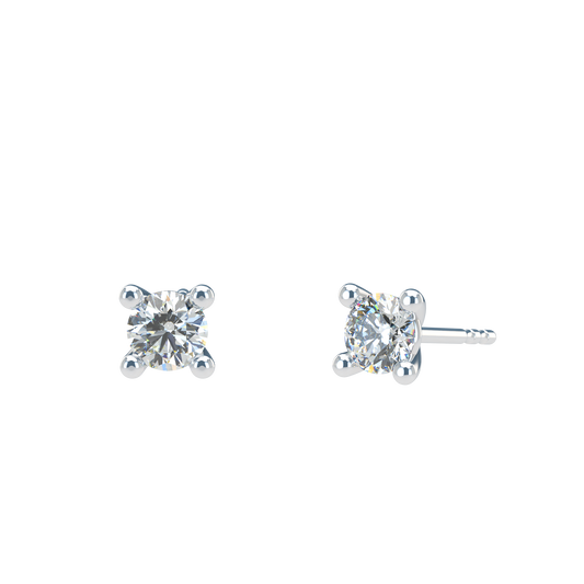 Small Martini 4 Prongs Diamond Studs 0.15ct - 0.50ct
