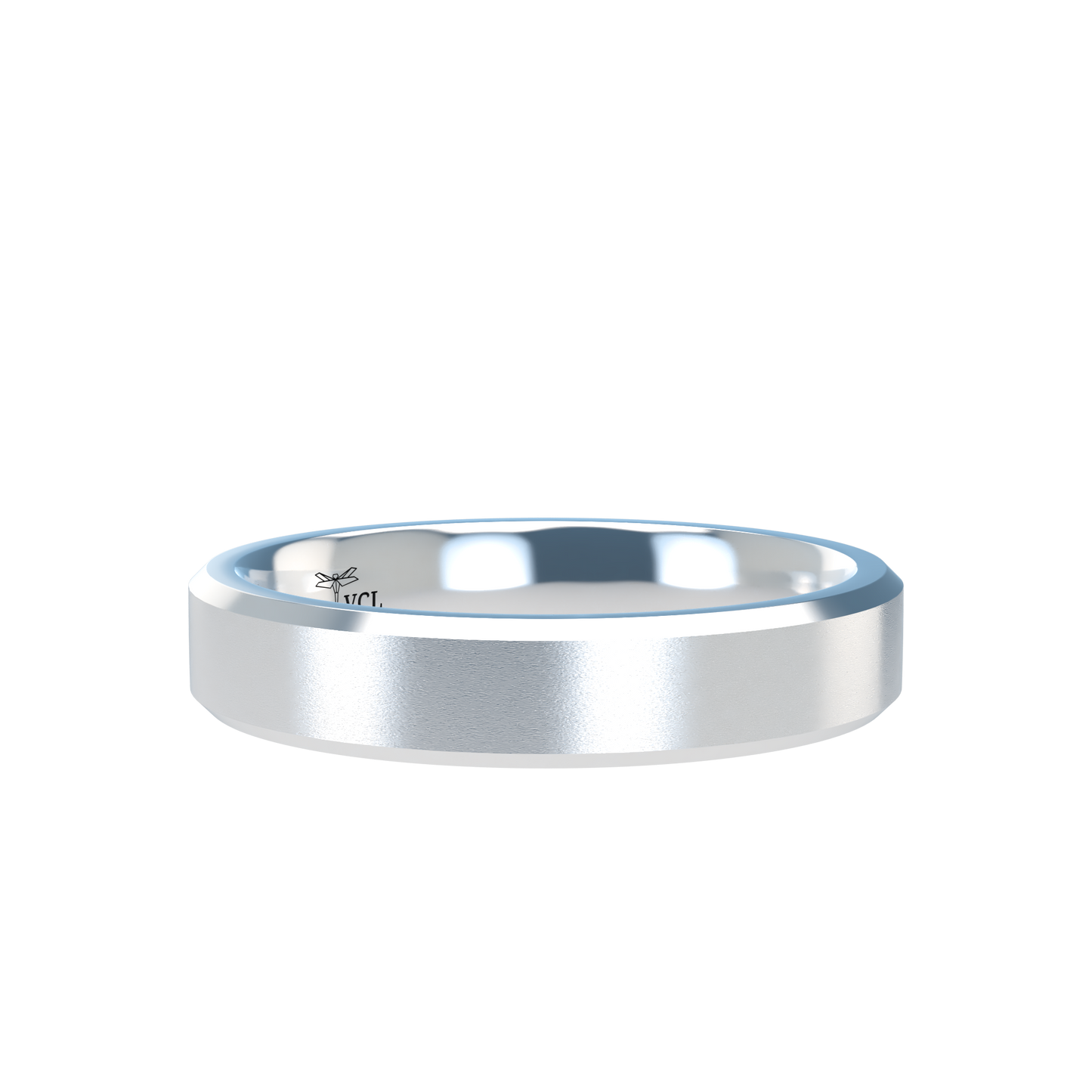 Flat bevel wedding band wide - 2mm to 11mm