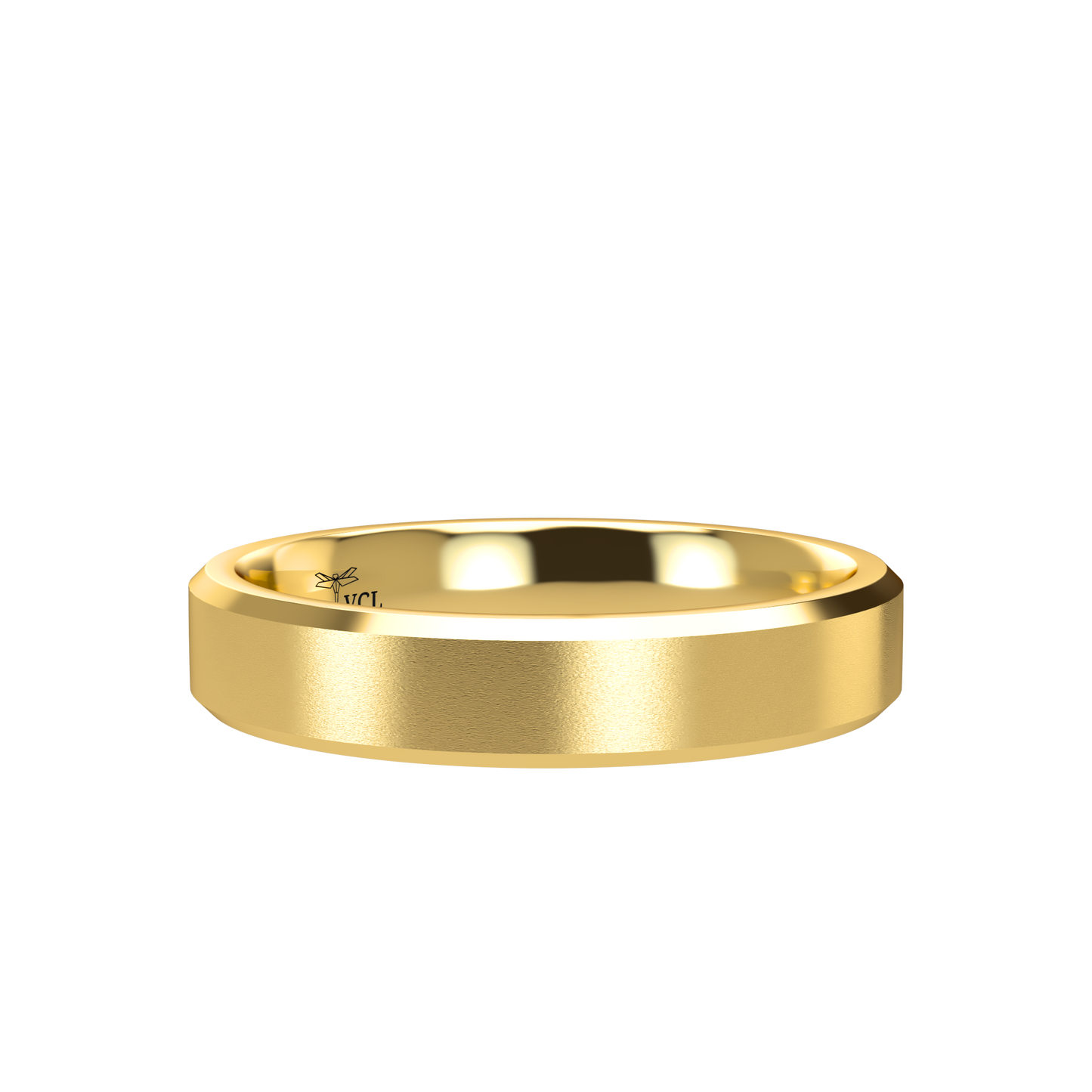 Flat bevel wedding band wide - 2mm to 11mm