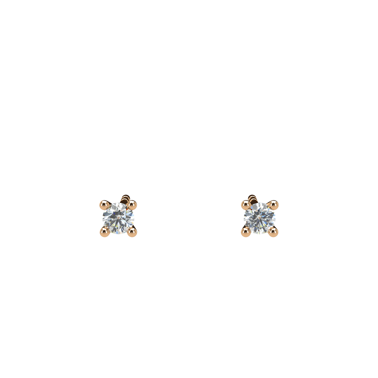 Small Martini 4 Prongs Diamond Studs 0.15ct - 0.50ct