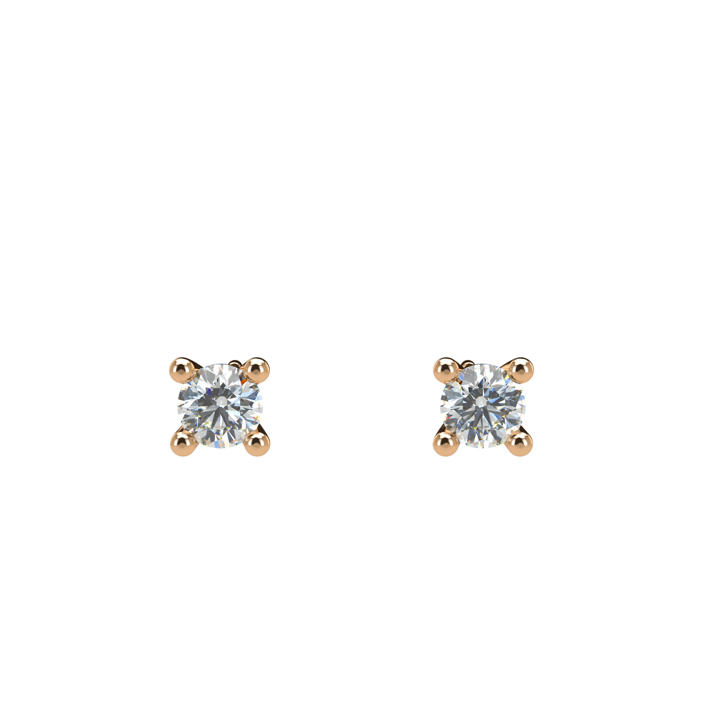 Small Martini 4 Prongs Diamond Studs 0.15ct - 0.50ct