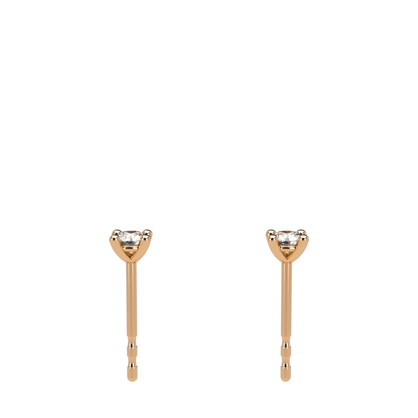 Small Martini 4 Prongs Diamond Studs 0.15ct - 0.50ct
