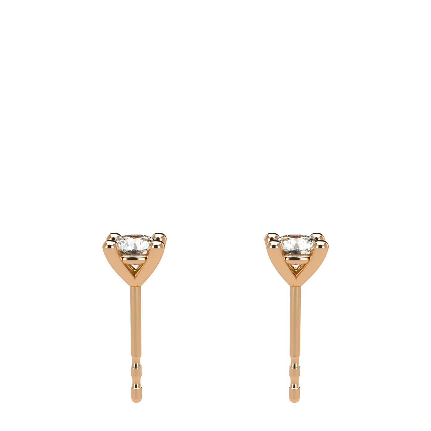 Small Martini 4 Prongs Diamond Studs 0.15ct - 0.50ct