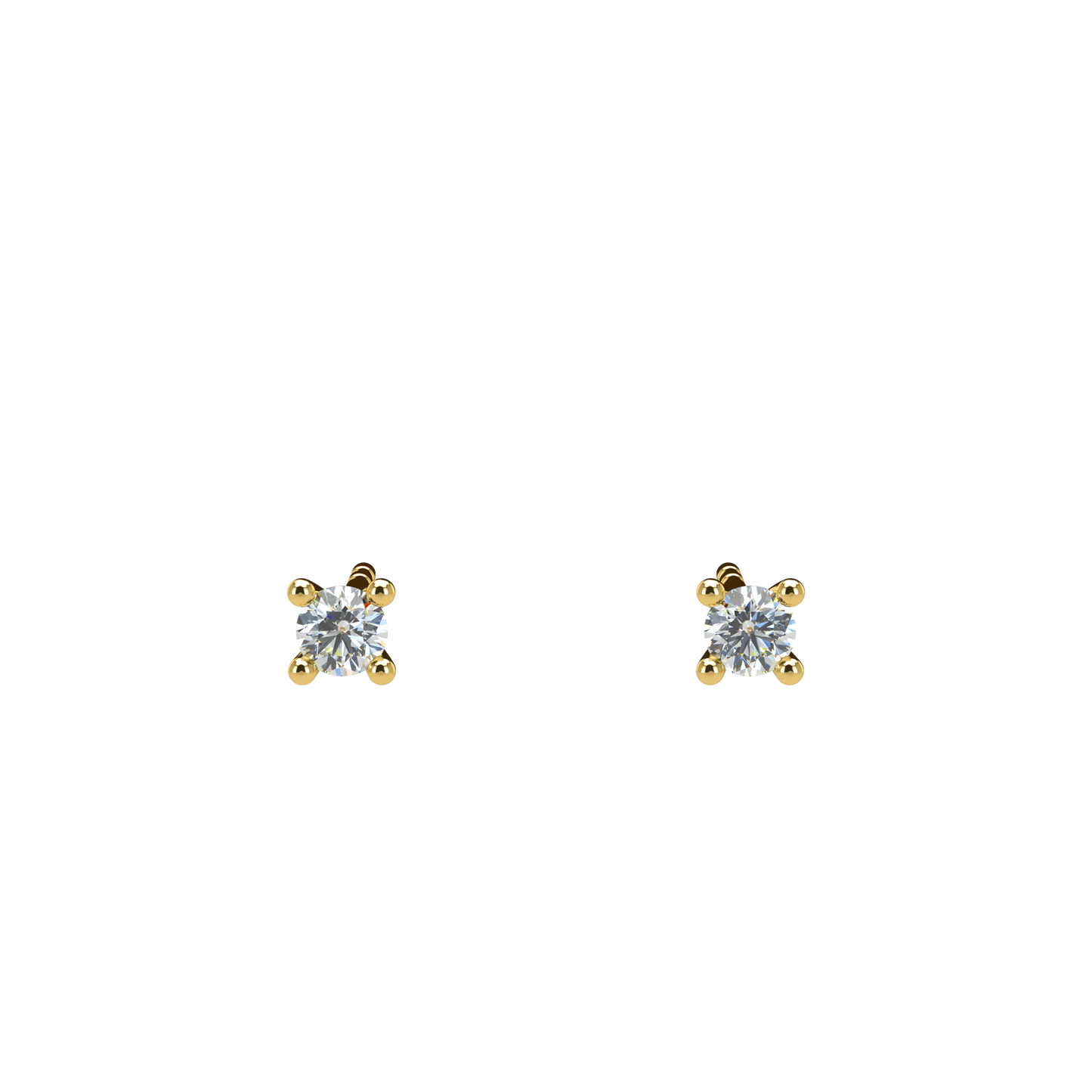 Small Martini 4 Prongs Diamond Studs 0.15ct - 0.50ct