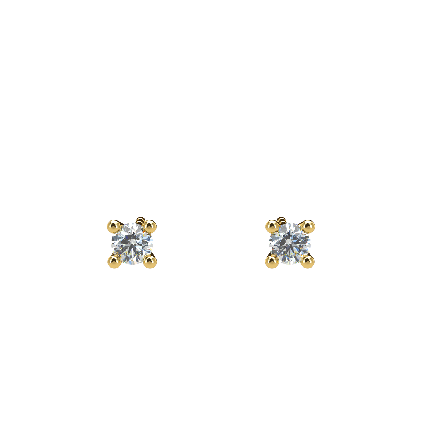 Small Martini 4 Prongs Diamond Studs 0.15ct - 0.50ct