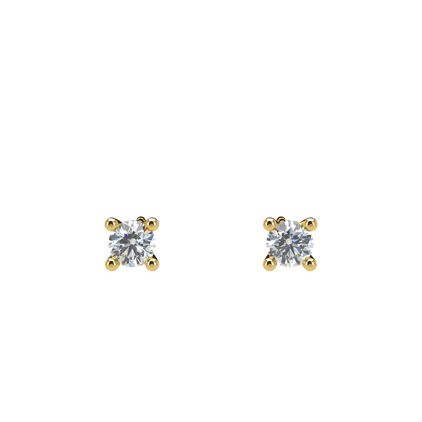 Small Martini 4 Prongs Diamond Studs 0.15ct - 0.50ct