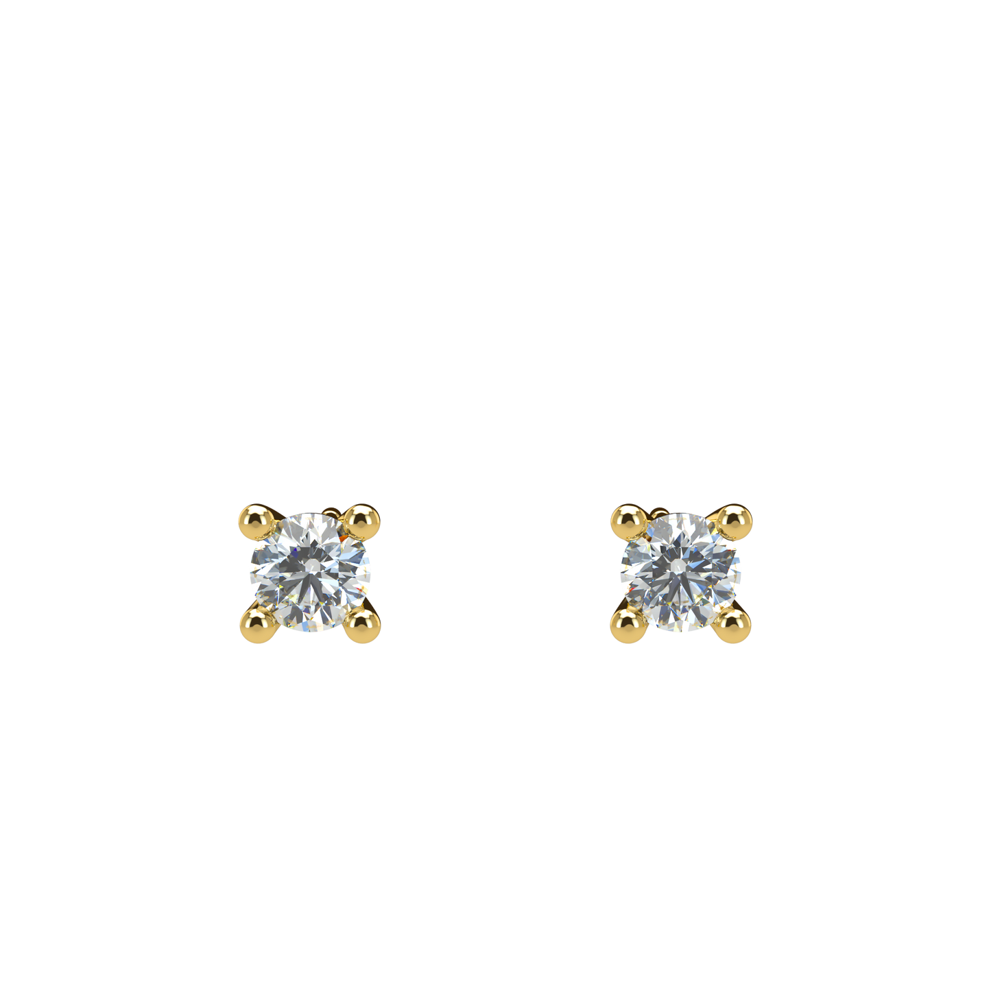 Small Martini 4 Prongs Diamond Studs 0.15ct - 0.50ct
