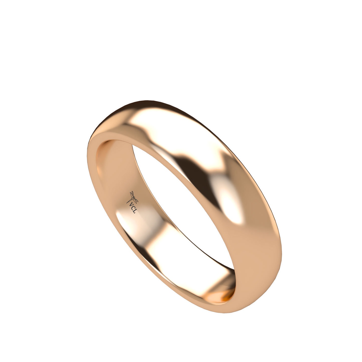 Classic round wedding band wide - 2mm to 11mm