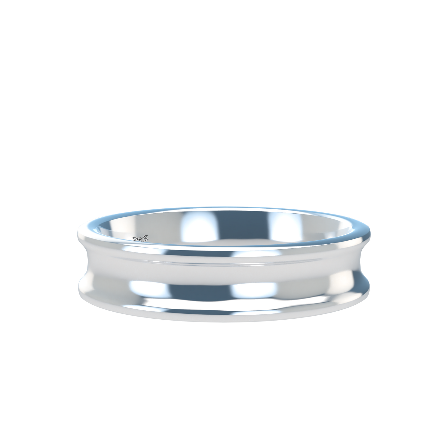 Concave wedding band wide - 2mm to 11mm