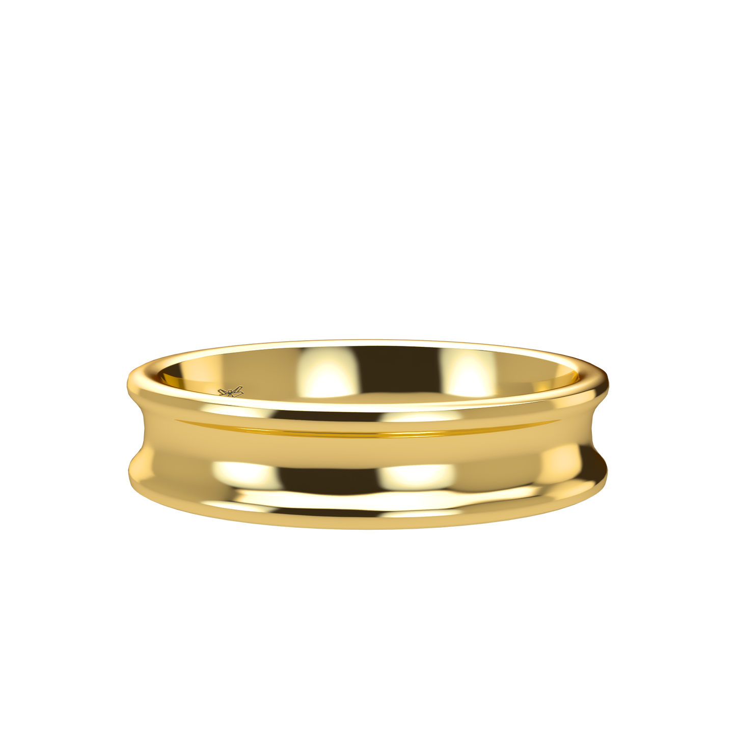 Concave wedding band wide - 2mm to 11mm