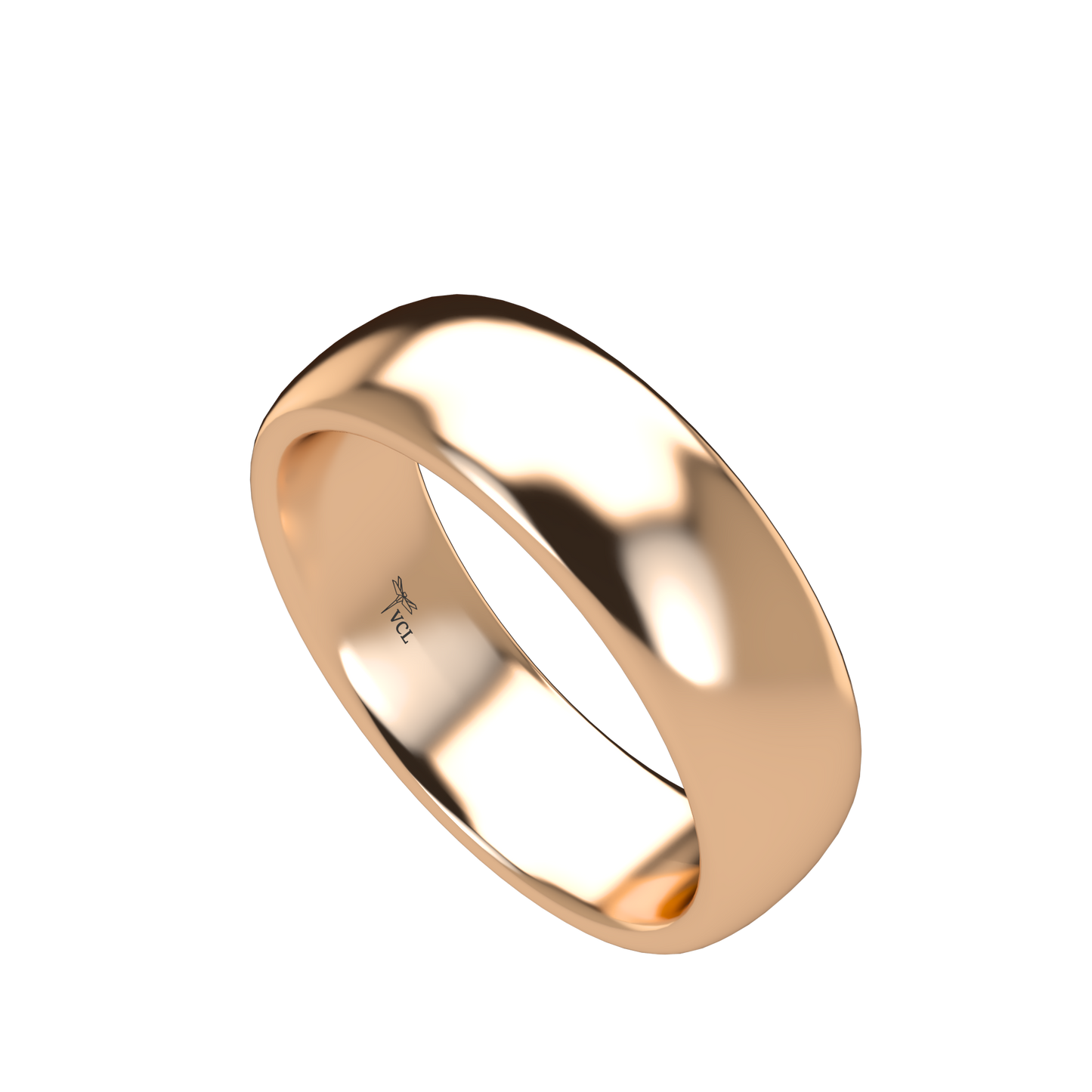 Classic round wedding band wide - 2mm to 11mm