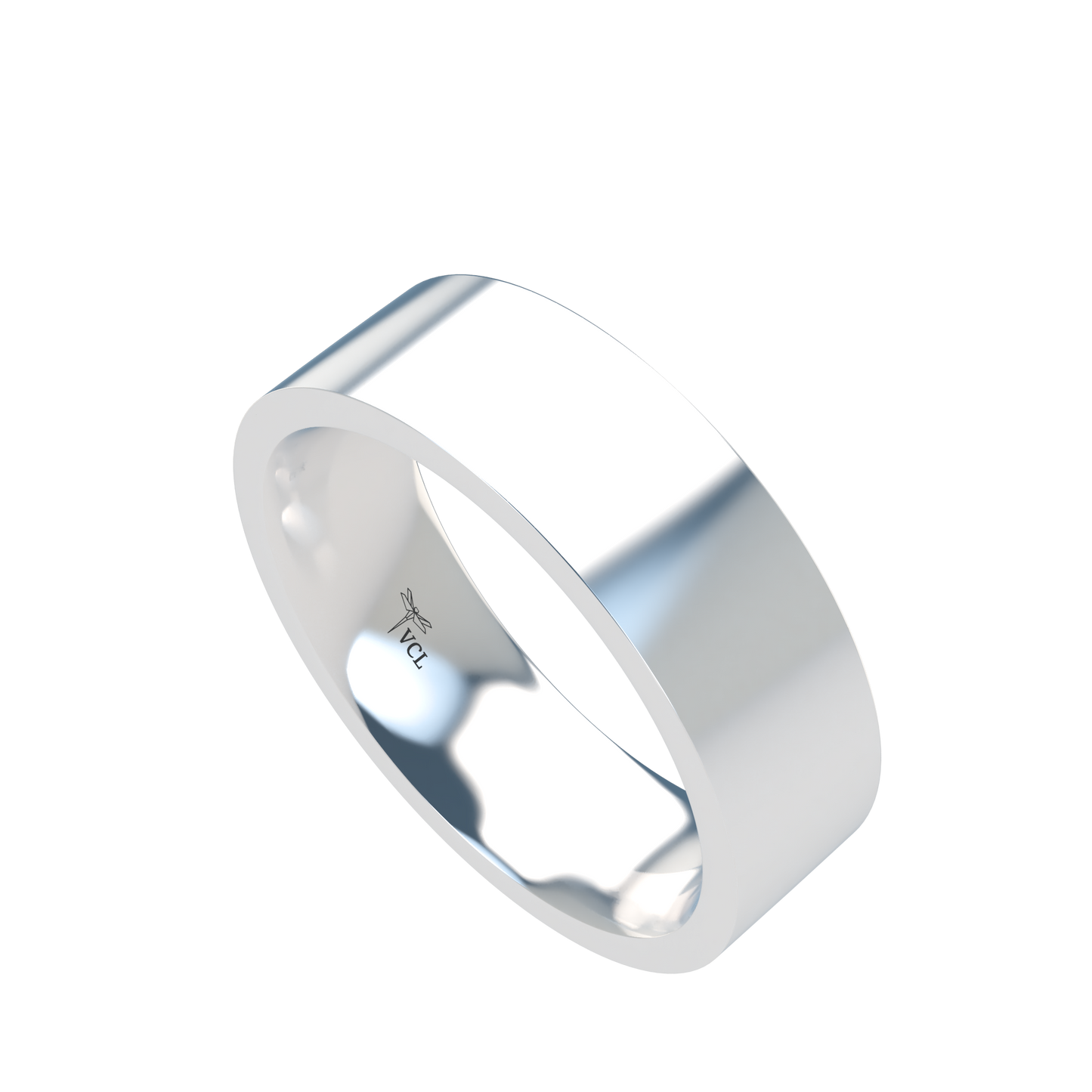 Flat wedding band wide - 2mm to 11mm