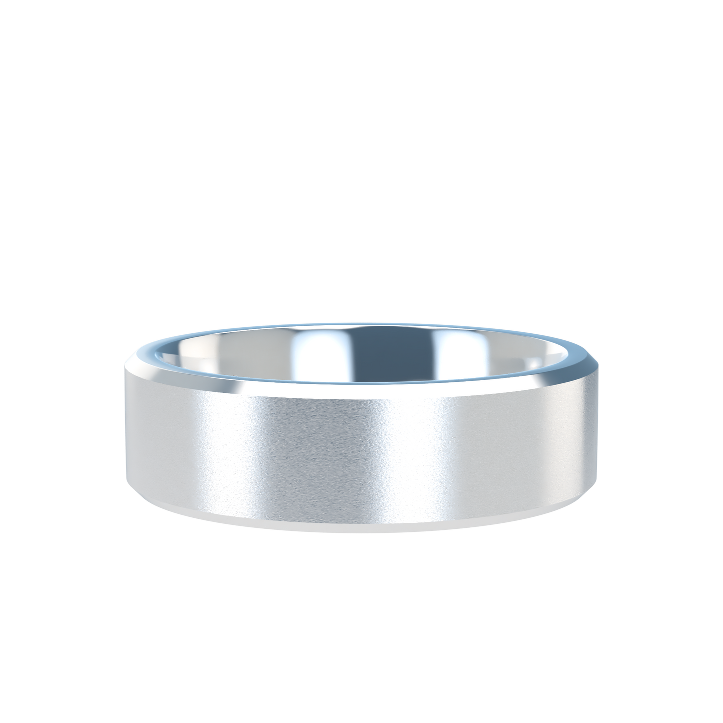 Flat bevel wedding band wide - 2mm to 11mm