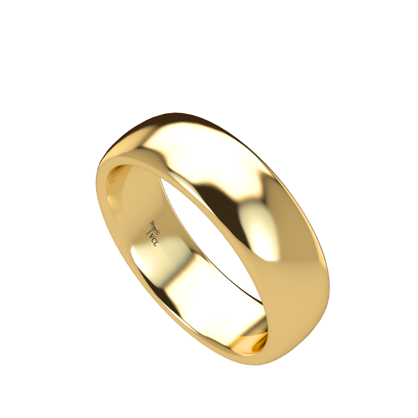 Classic round wedding band wide - 2mm to 11mm