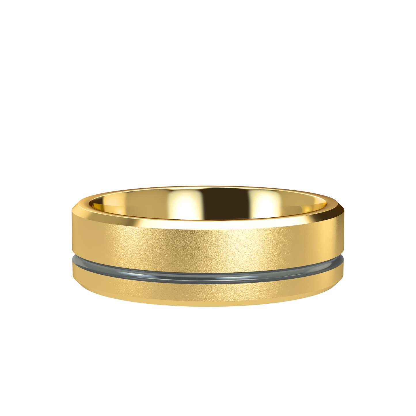 Grooved black rhodium wedding band wide - 2mm to 11mm