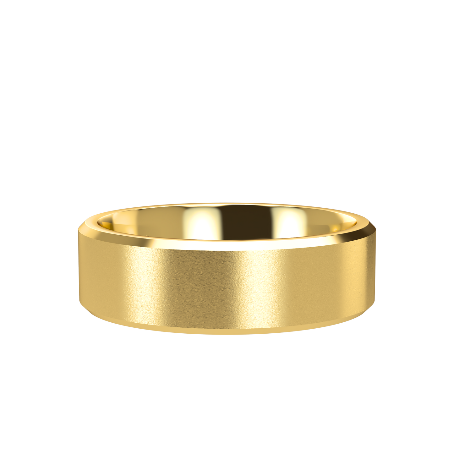 Flat bevel wedding band wide - 2mm to 11mm