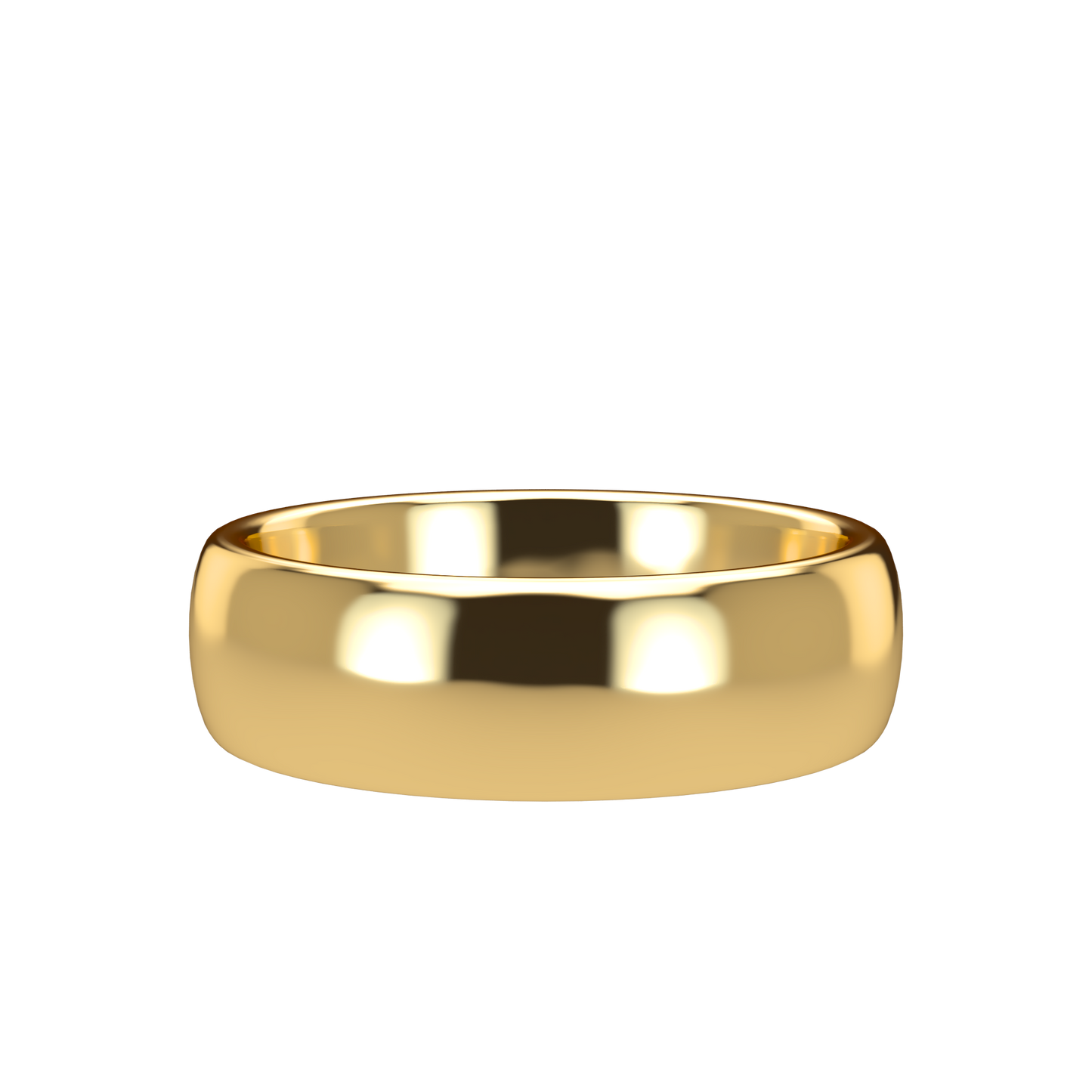 Classic round wedding band wide - 2mm to 11mm