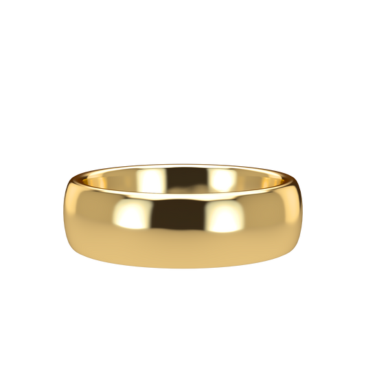 Classic round wedding band wide - 2mm to 11mm