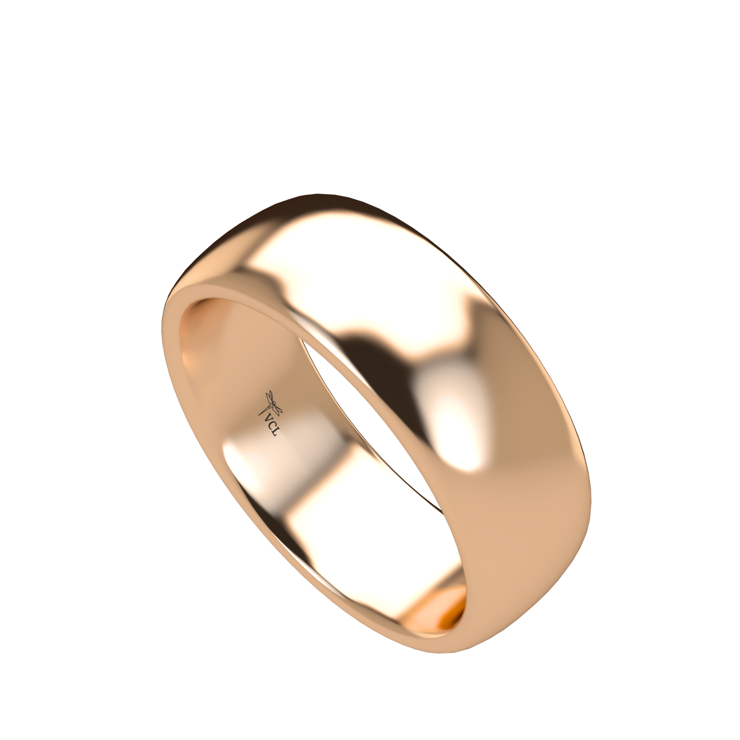 Classic round wedding band wide - 2mm to 11mm