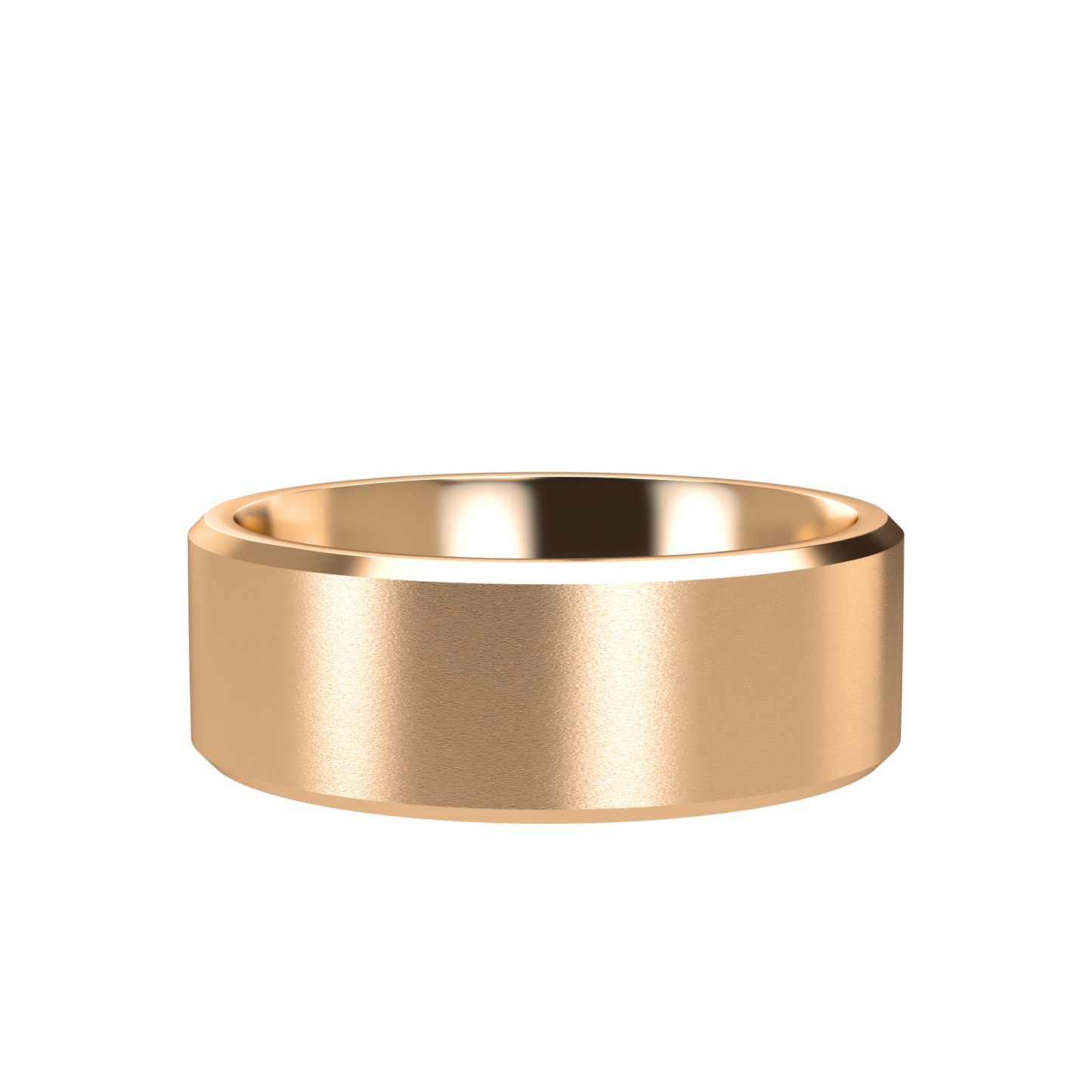 Flat bevel wedding band wide - 2mm to 11mm