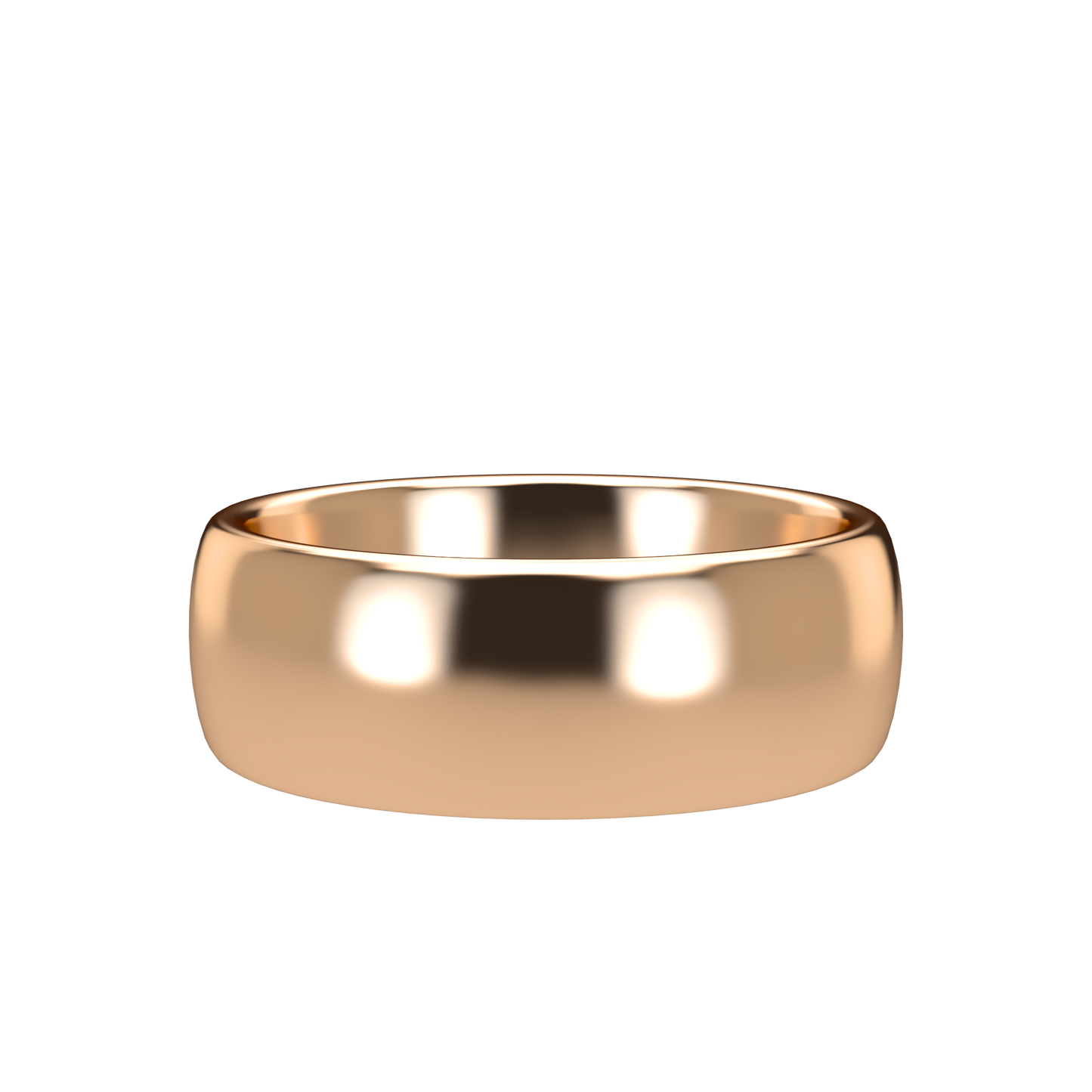 Classic round wedding band wide - 2mm to 11mm