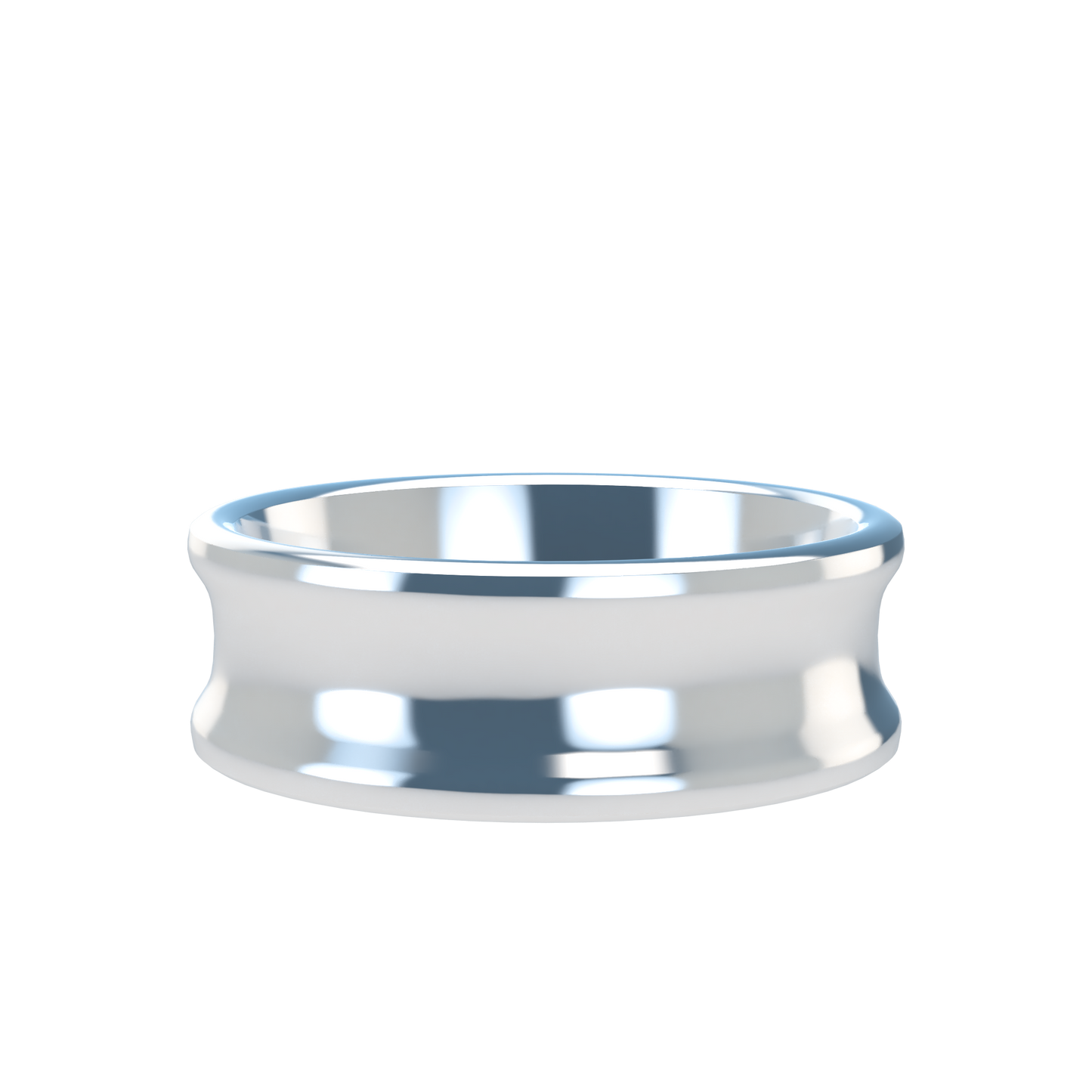 Concave wedding band wide - 2mm to 11mm