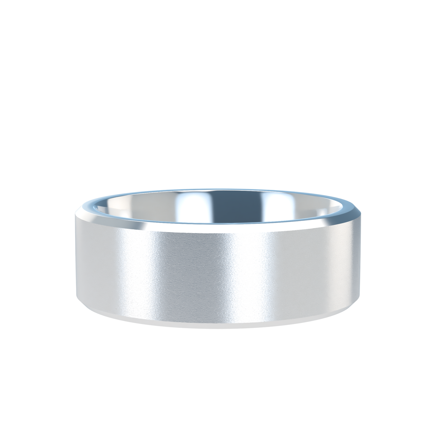 Flat bevel wedding band wide - 2mm to 11mm