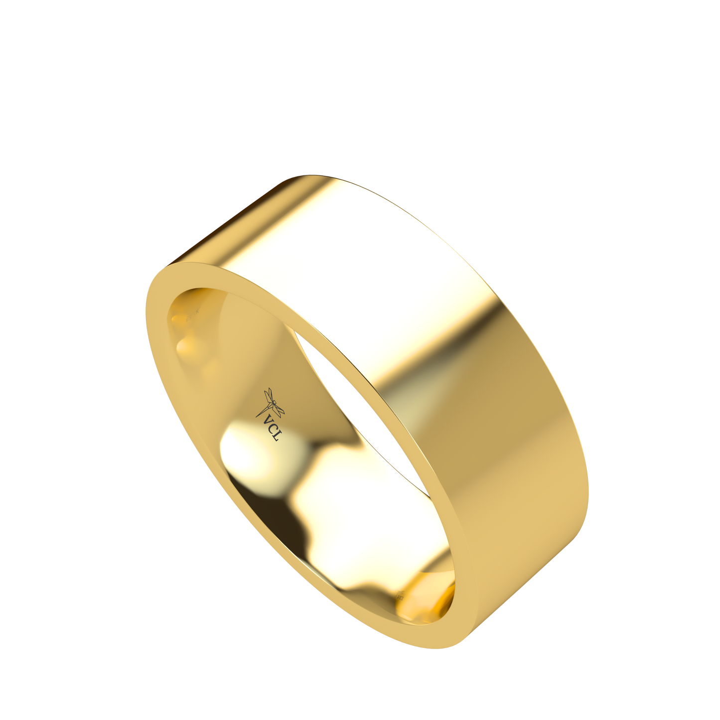 Flat wedding band wide - 2mm to 11mm