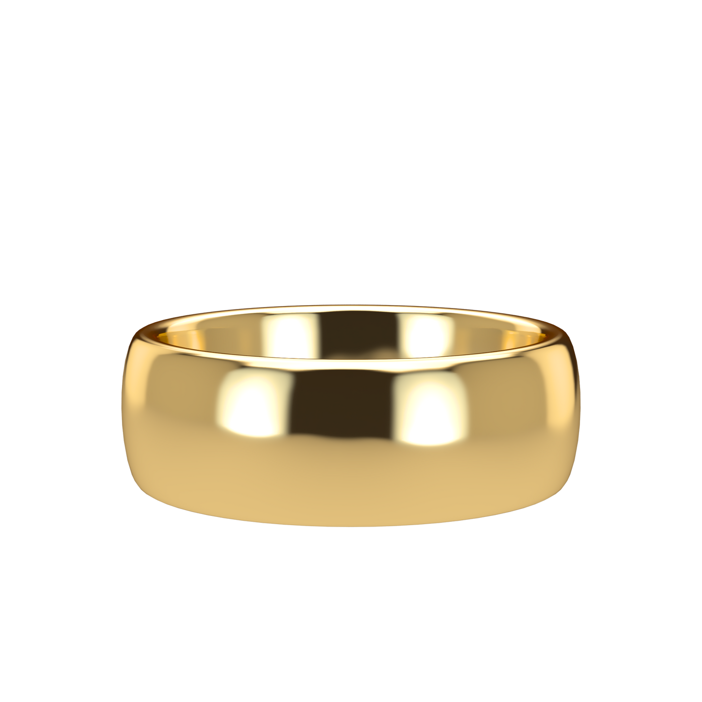 Classic round wedding band wide - 2mm to 11mm