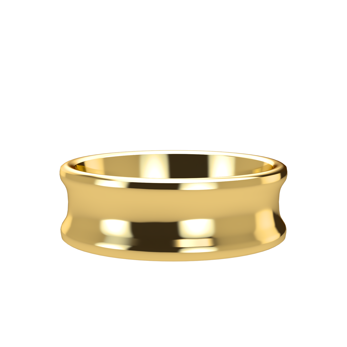 Concave wedding band wide - 2mm to 11mm