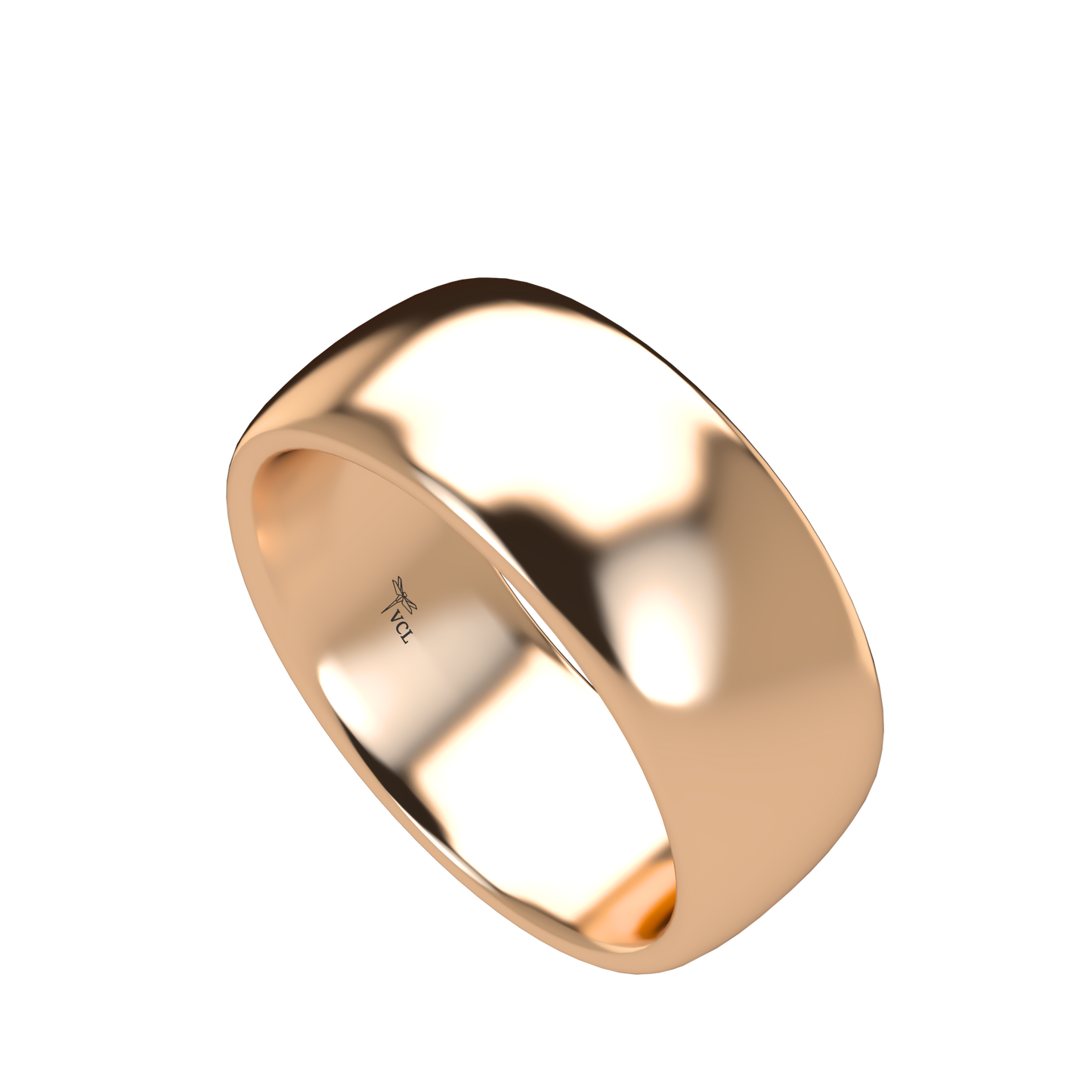 Classic round wedding band wide - 2mm to 11mm