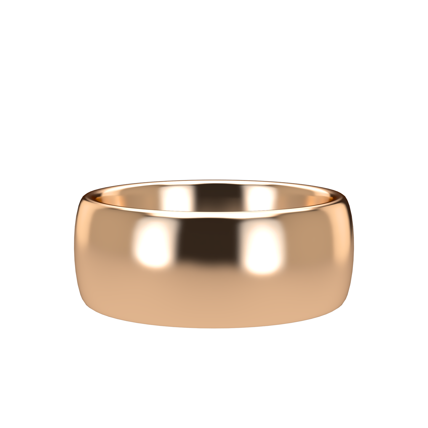 Classic round wedding band wide - 2mm to 11mm