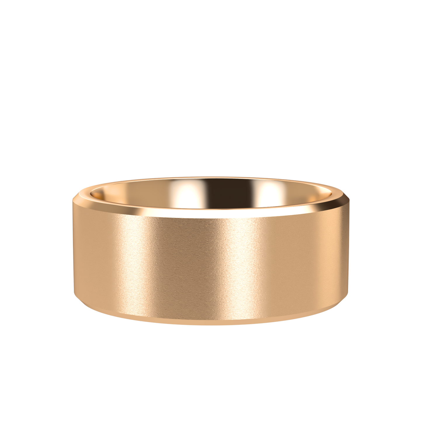 Flat bevel wedding band wide - 2mm to 11mm