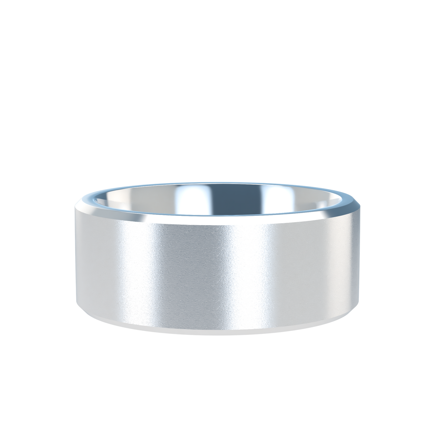 Flat bevel wedding band wide - 2mm to 11mm