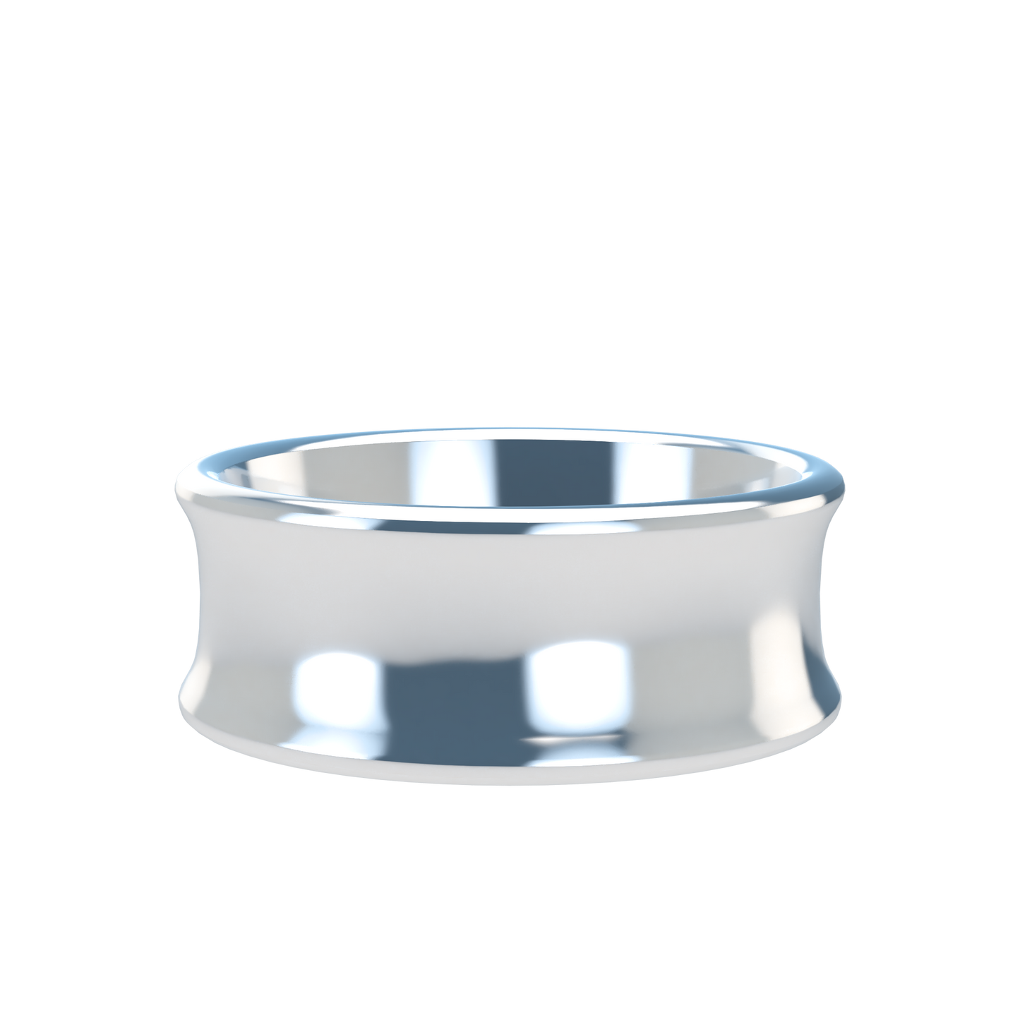 Concave wedding band wide - 2mm to 11mm