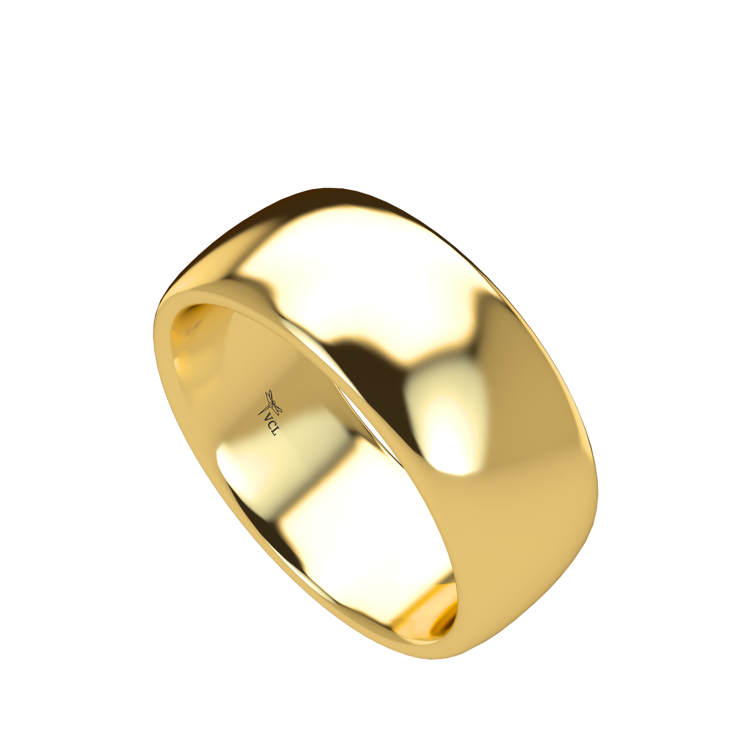 Classic round wedding band wide - 2mm to 11mm
