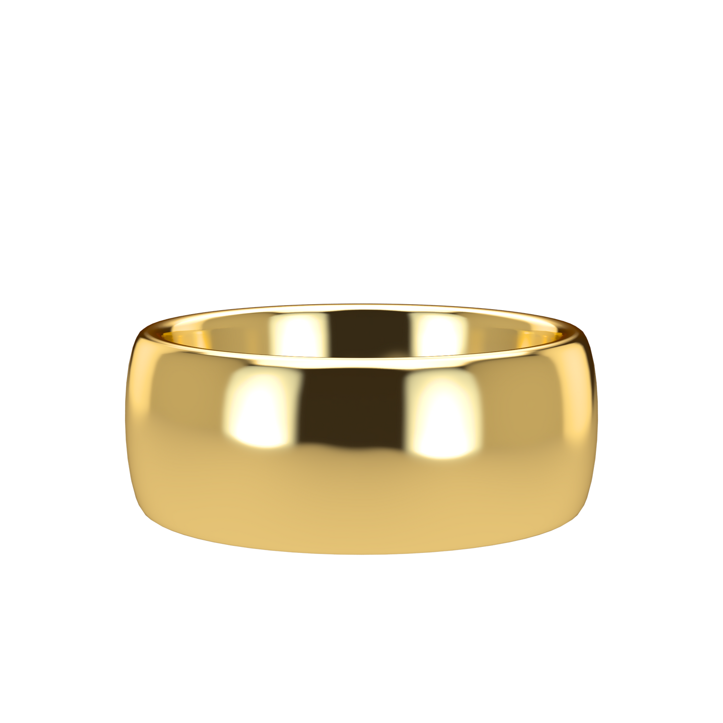 Classic round wedding band wide - 2mm to 11mm