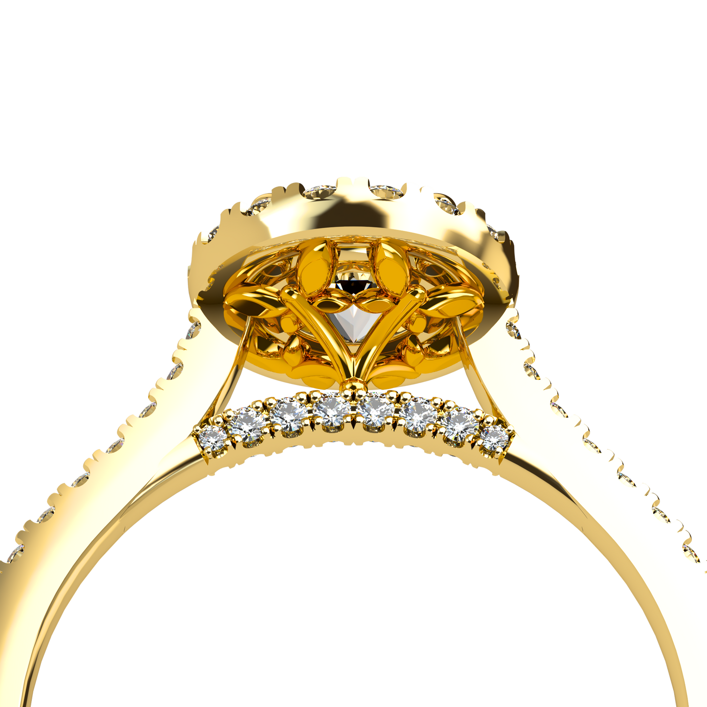 Libellule VCL Halo prestige diamond ring