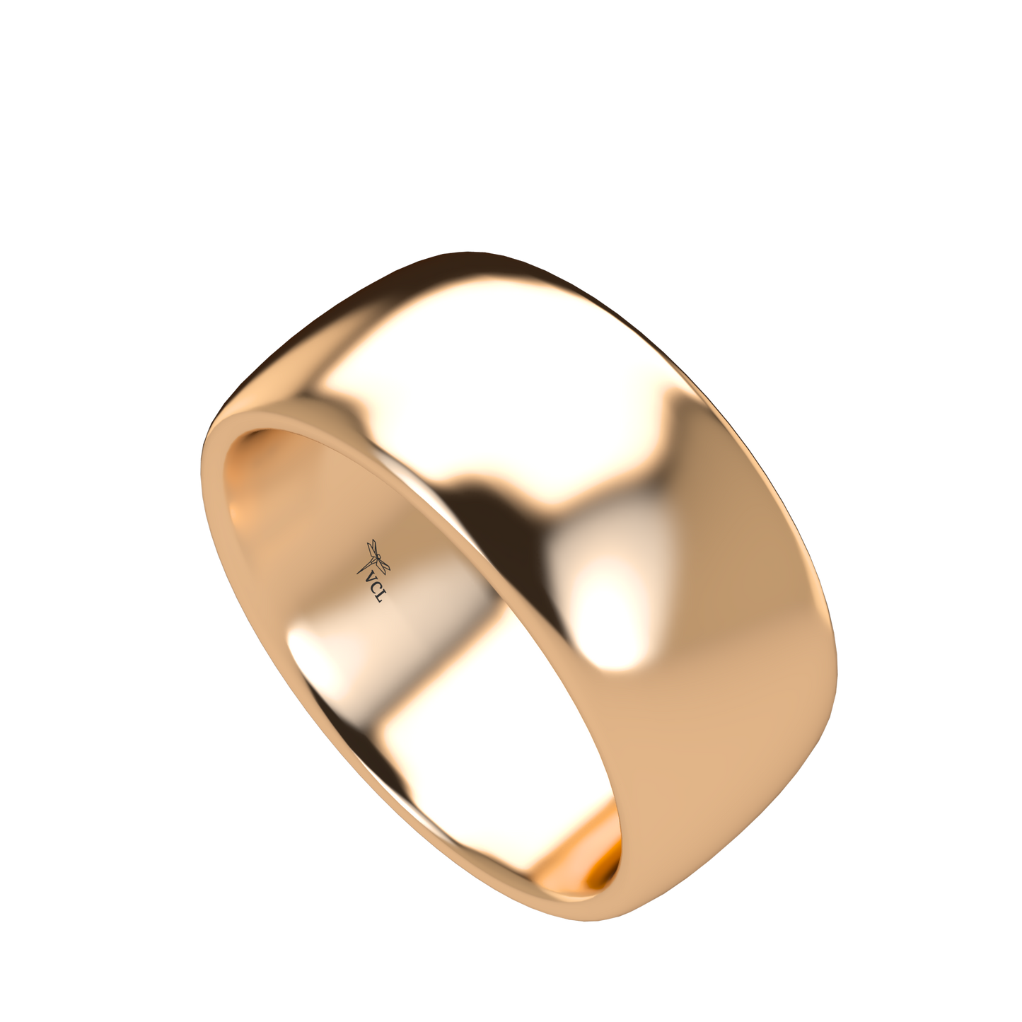 Classic round wedding band wide - 2mm to 11mm