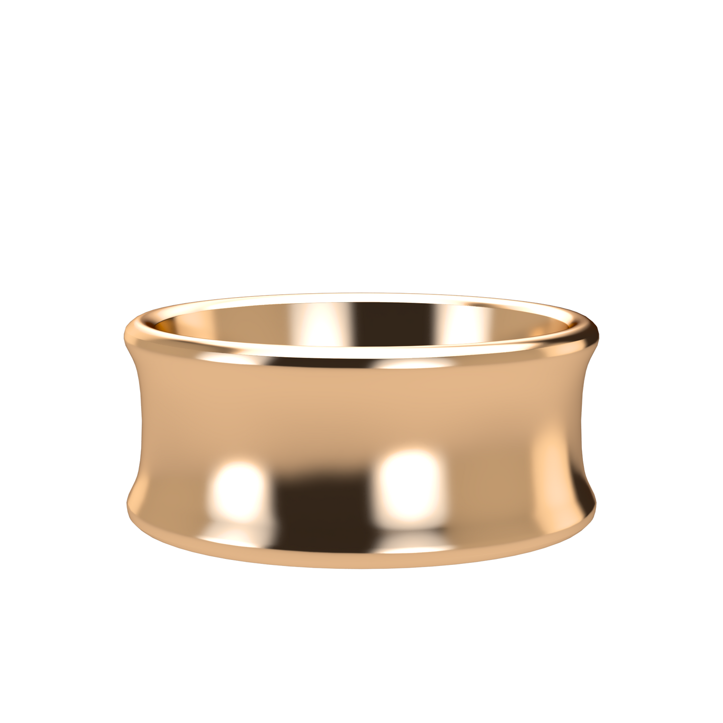 Concave wedding band wide - 2mm to 11mm