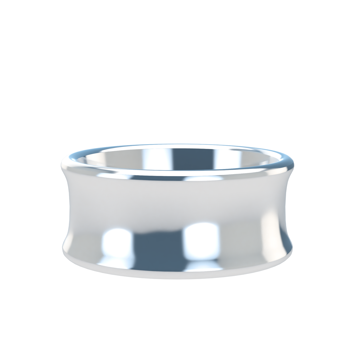 Concave wedding band wide - 2mm to 11mm