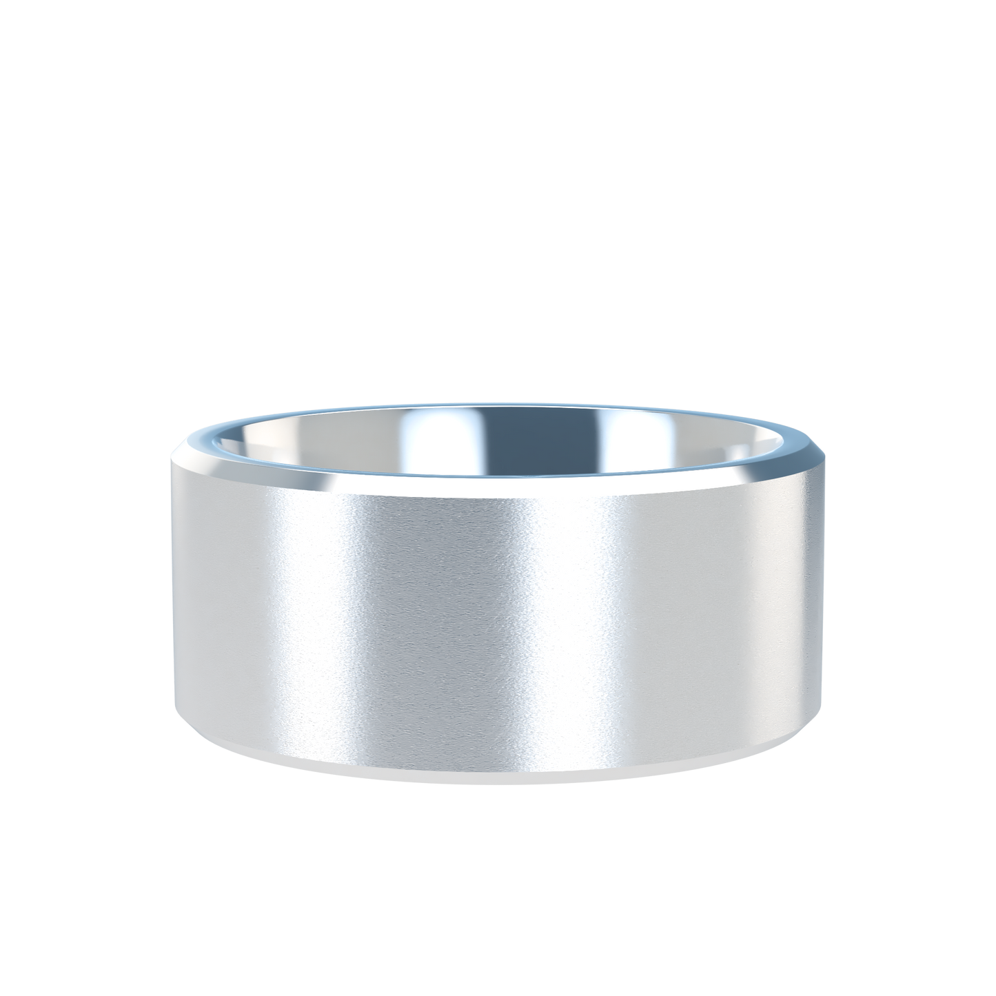 Flat bevel wedding band wide - 2mm to 11mm