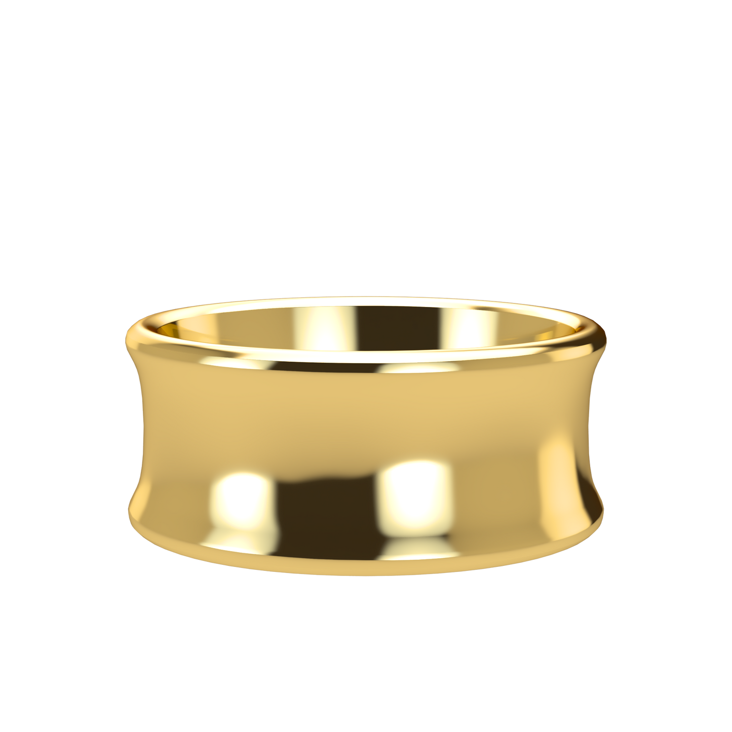 Concave wedding band wide - 2mm to 11mm