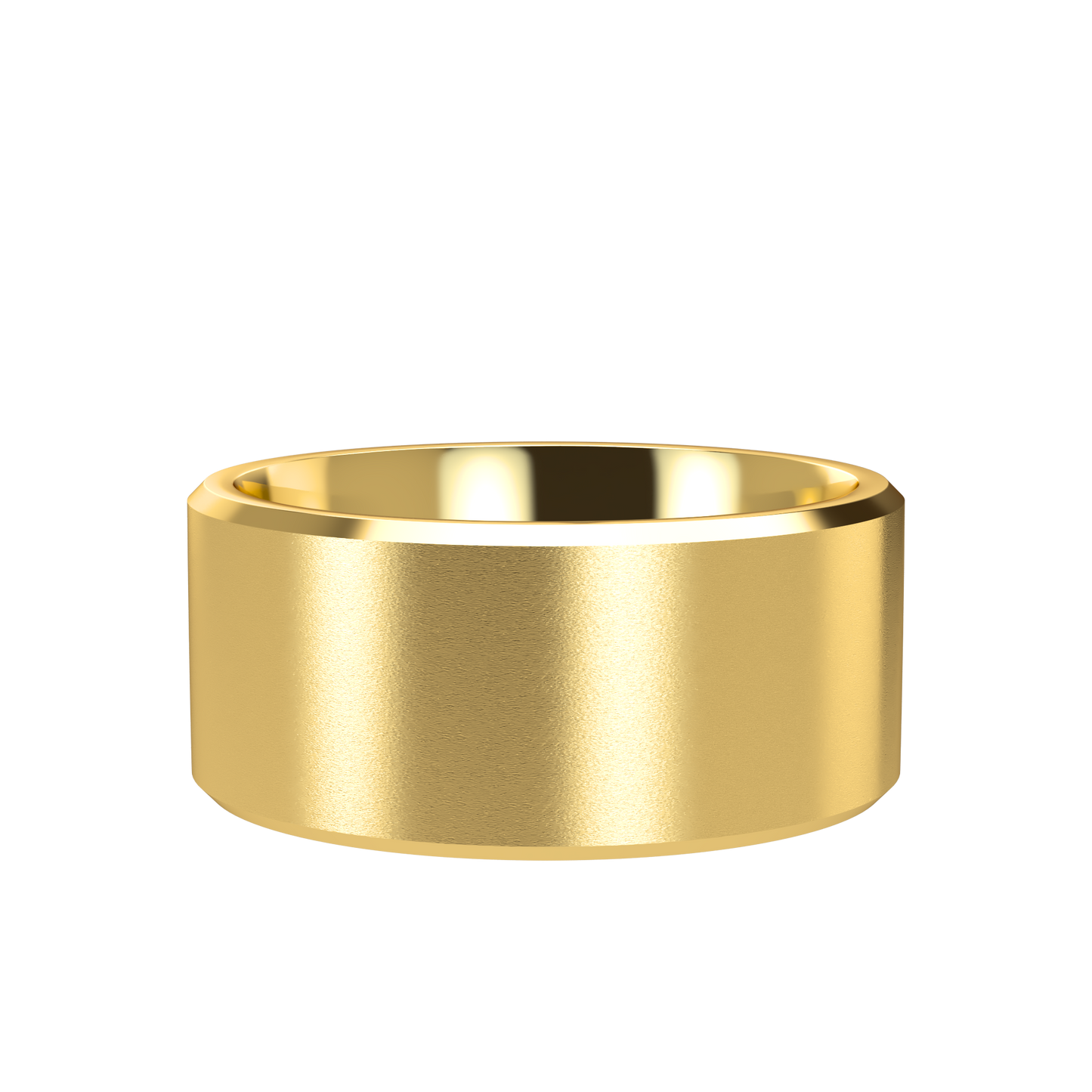 Flat bevel wedding band wide - 2mm to 11mm