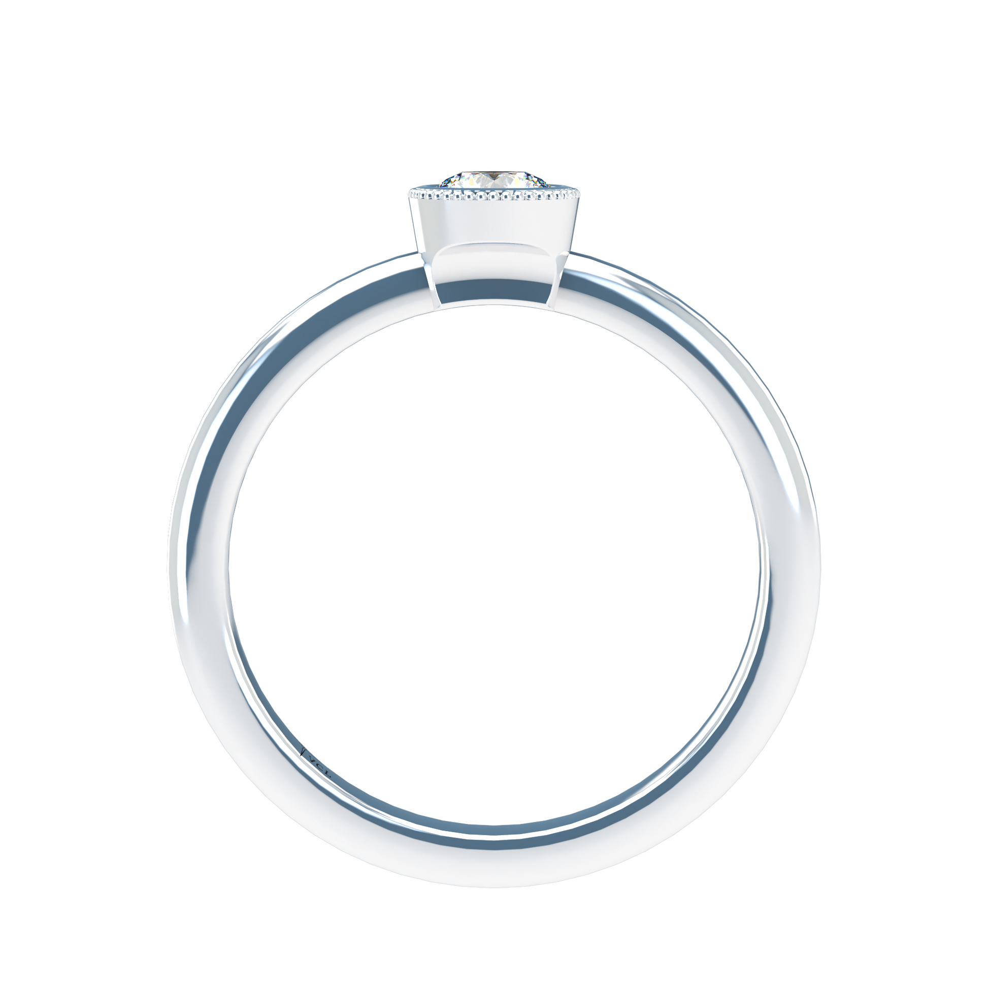 Customizable Diamond Bezel/Prong straight stacking Ring - ™ Joaillerie VCL