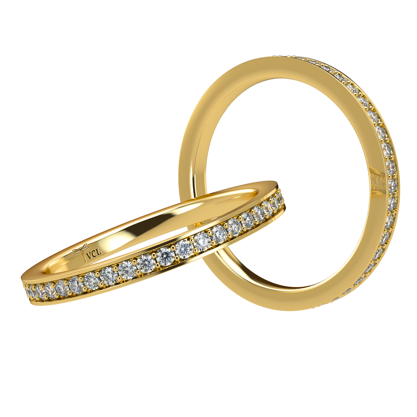 Diamond Eternity ring with Flat band