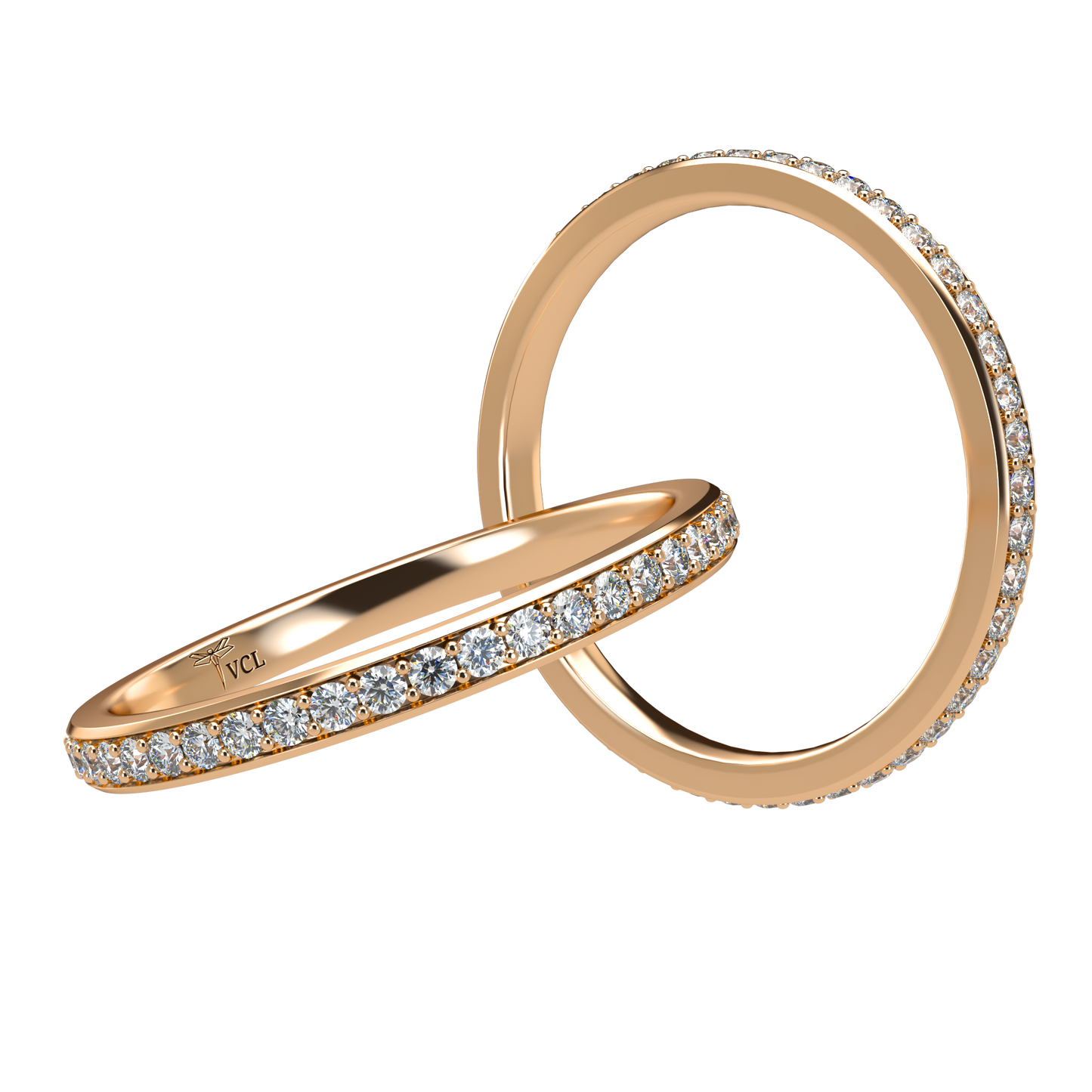 Diamond Eternity ring with rounded band